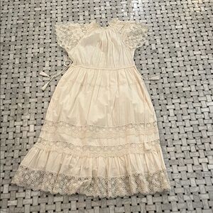 Ulla Johnson Cream Lace Midi Dress